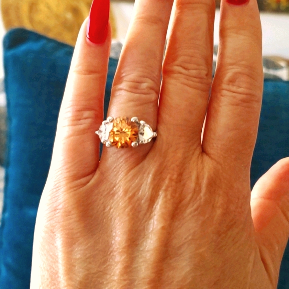 Cubic zirconia cocktail ring